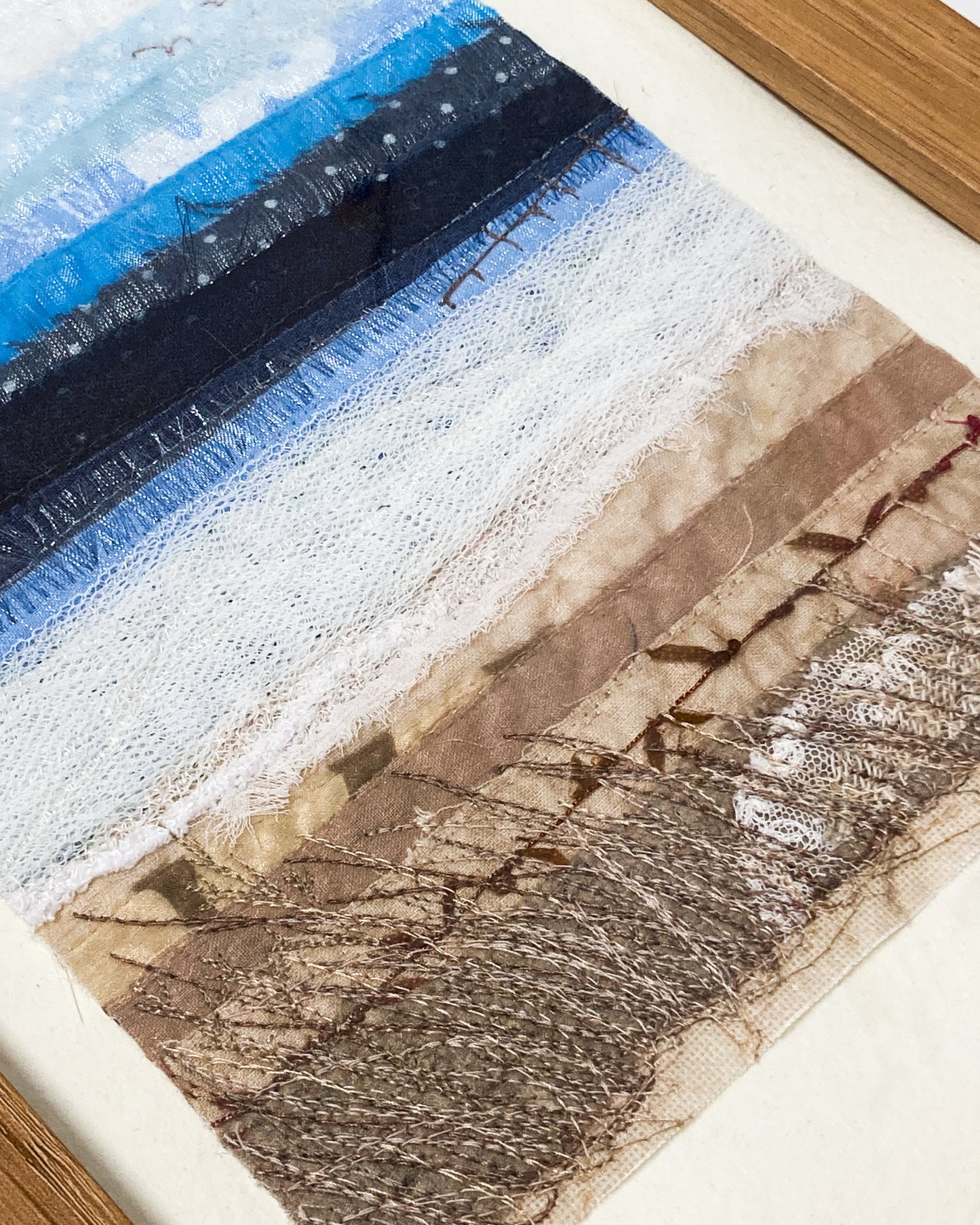 Stitched Seascape Framed Art