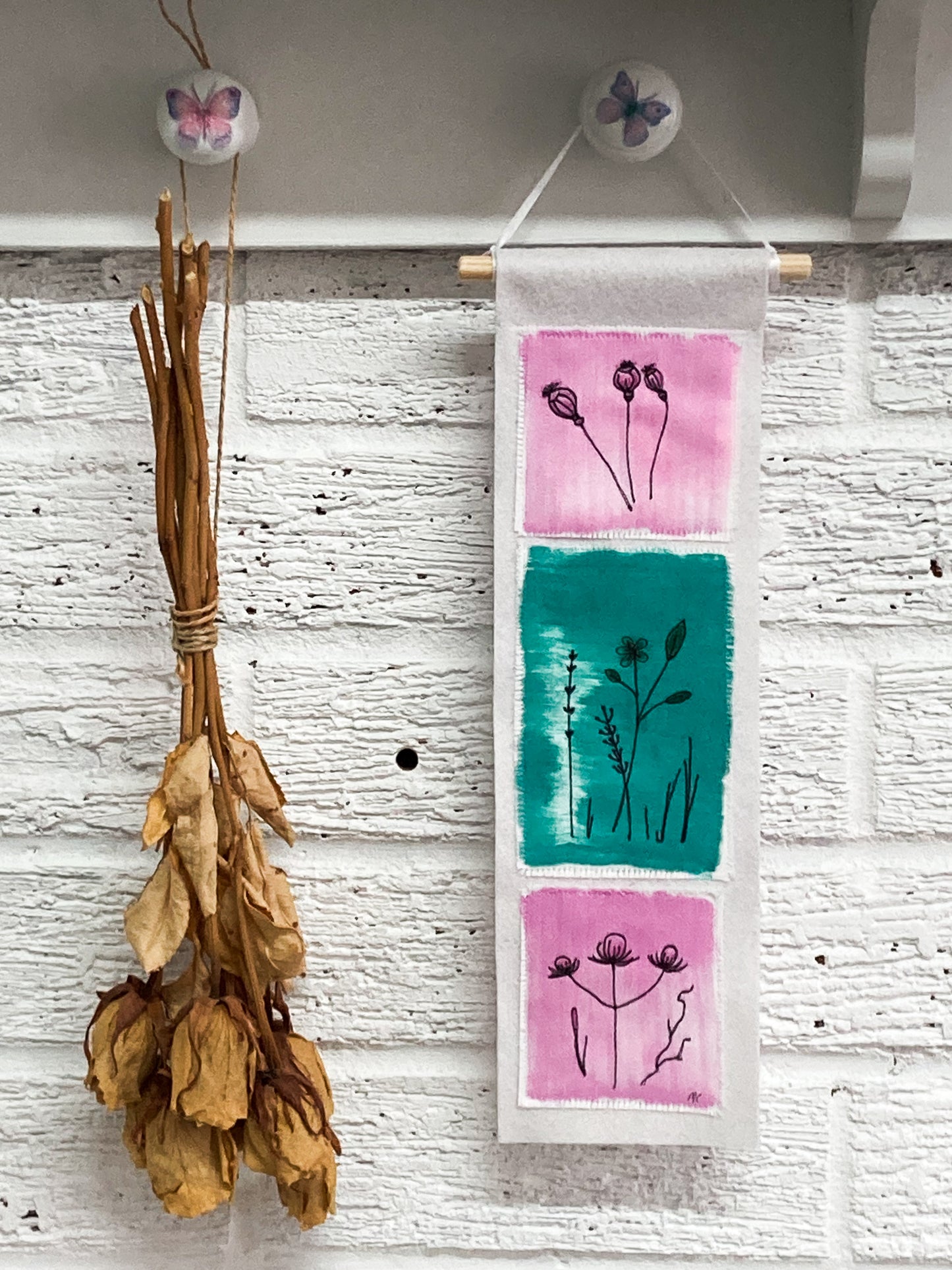 Seeds of Wonder Stitched Wall Hanging