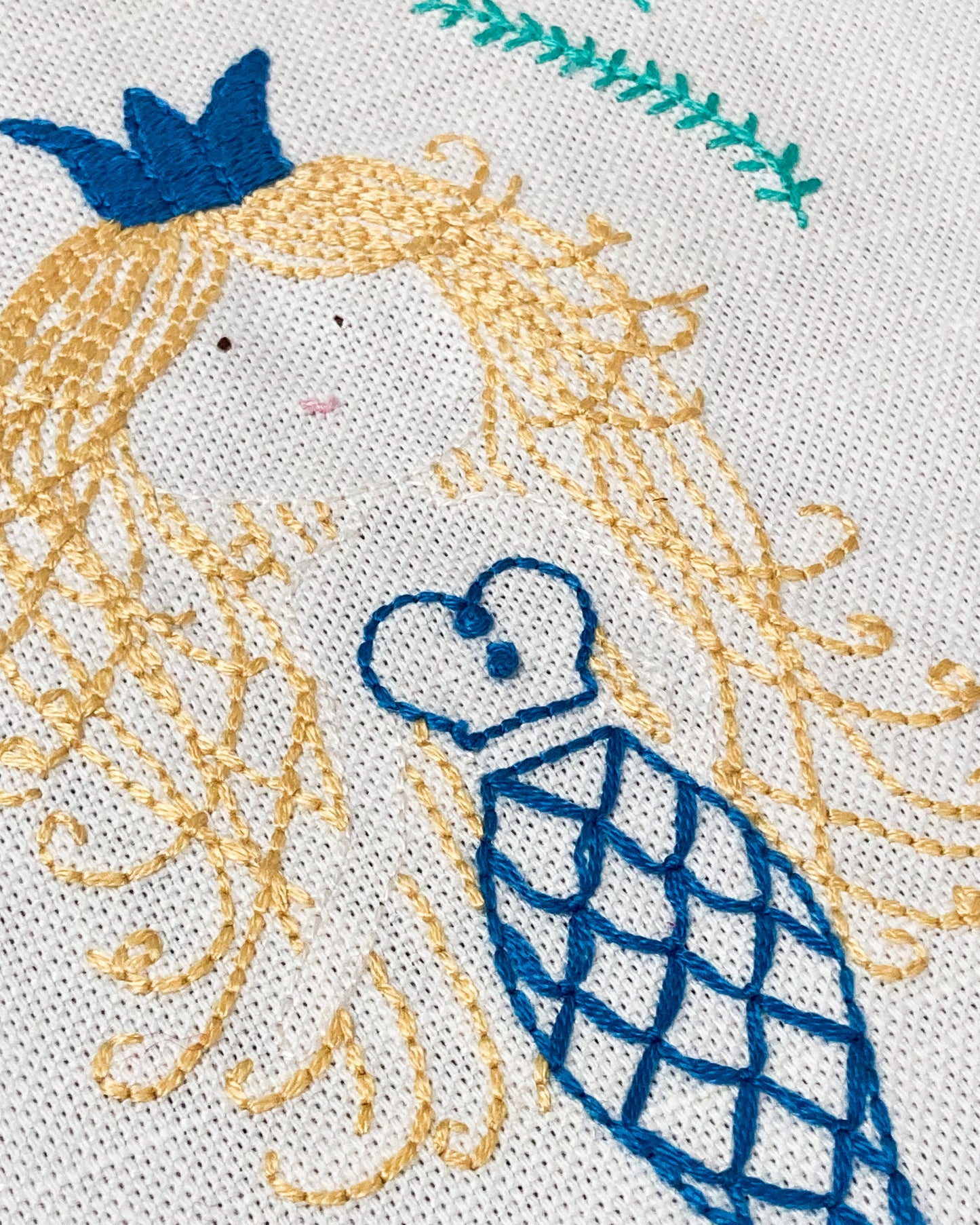 Mermaid Hand Embroidered Sampler