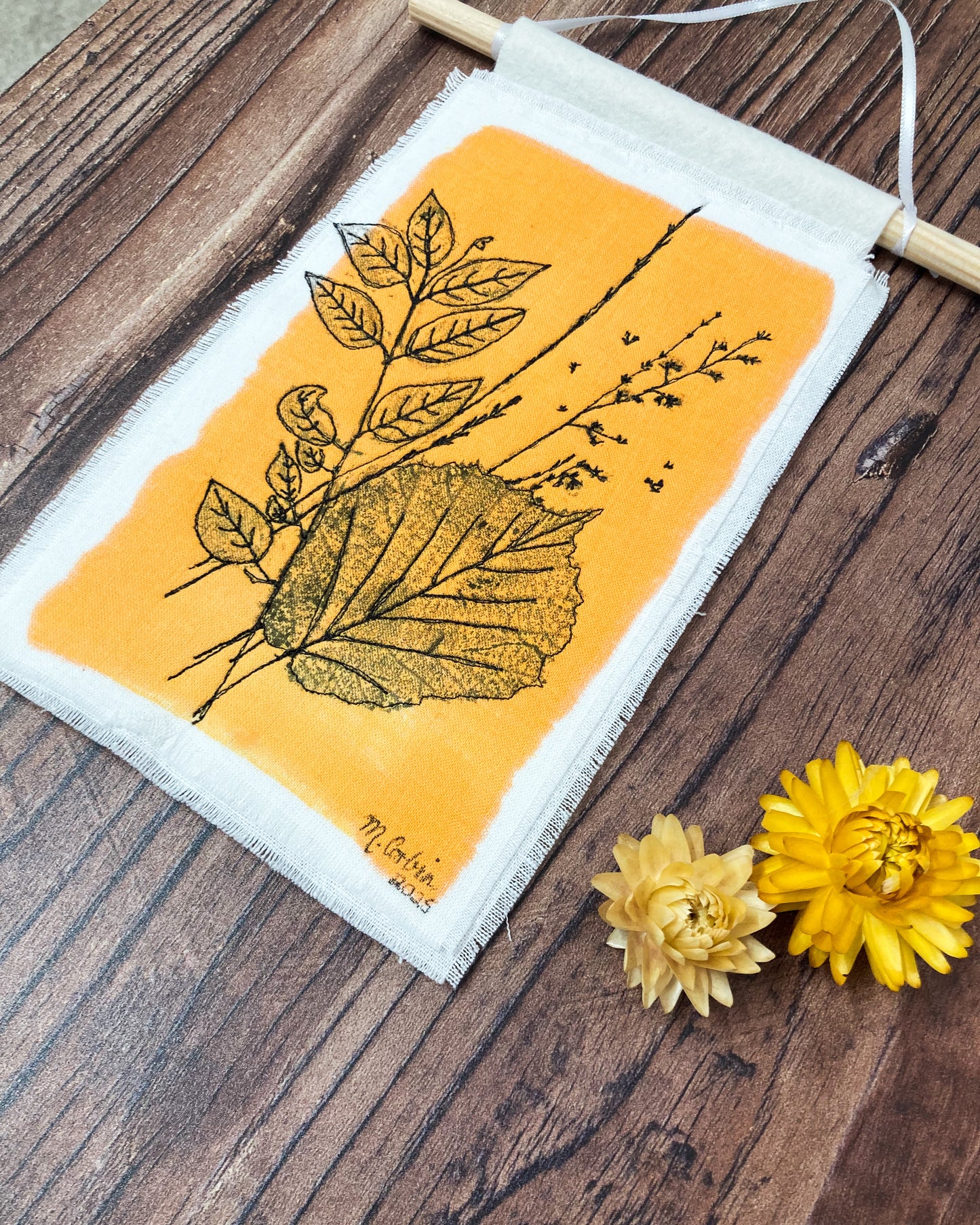 The Autumn Leaves Stitched Wall Hanging