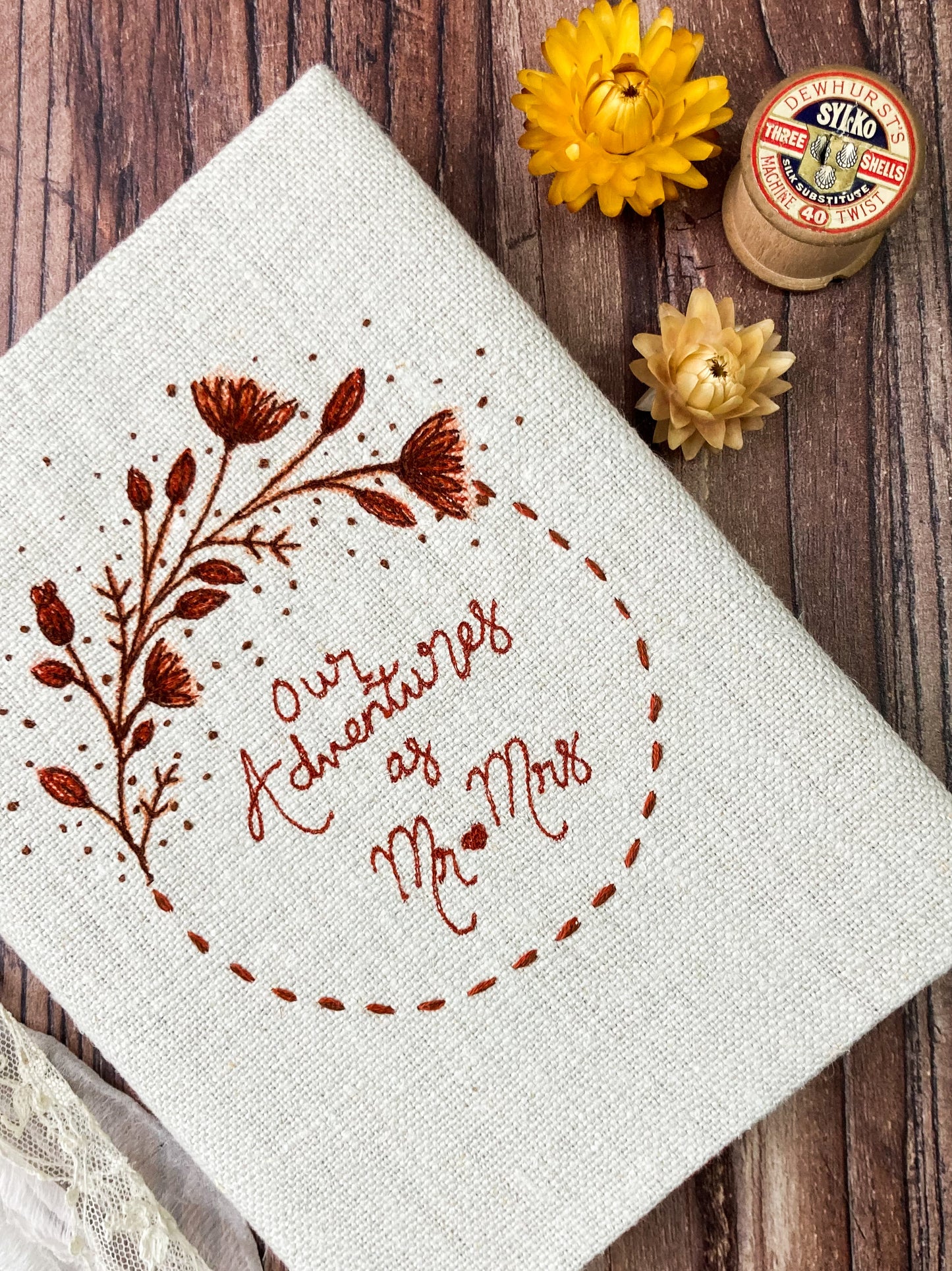 Linen Personalised Wedding Journal