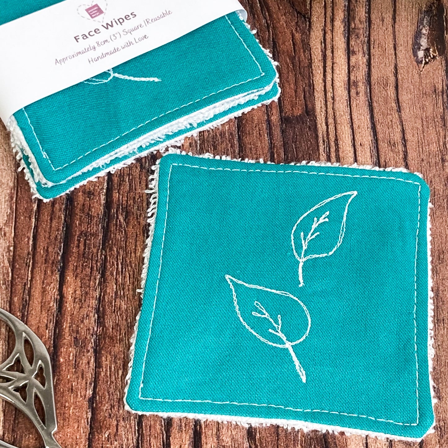 Embroidered Reusable Face Wipes