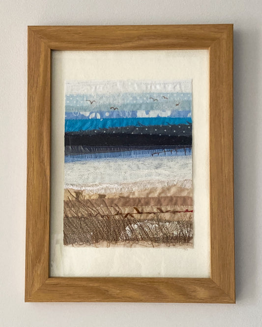 Stitched Seascape Framed Art