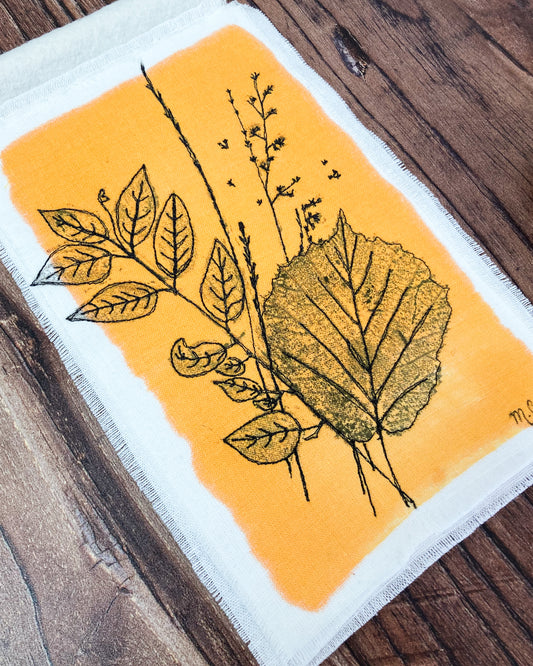 The Autumn Leaves Stitched Wall Hanging