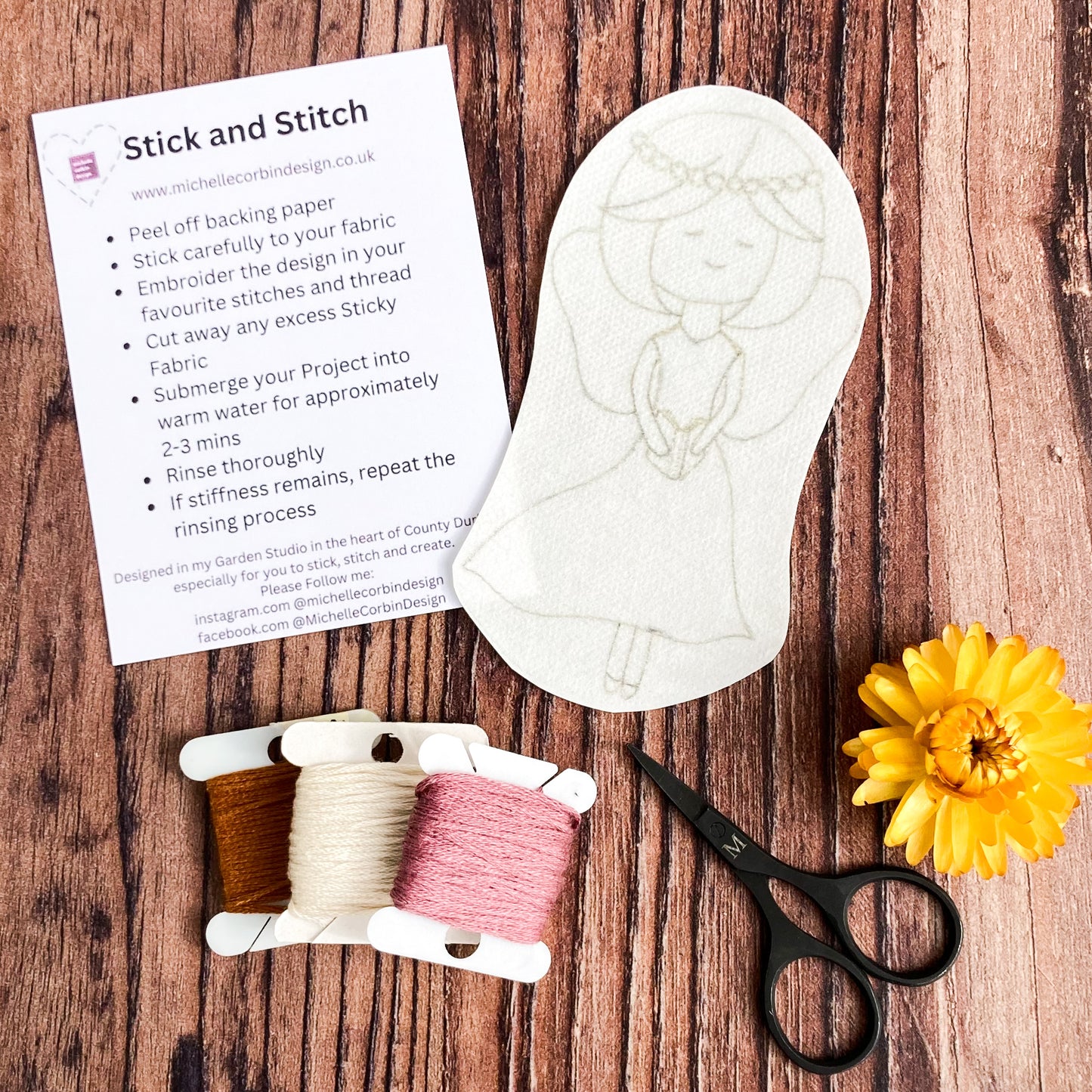 Embroidery Character Illustration Stick and Stitch Patches