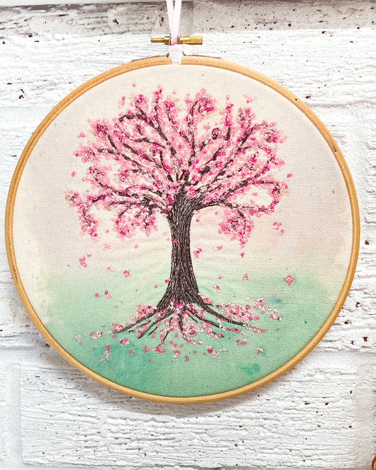 Blossom wall hanging hoop
