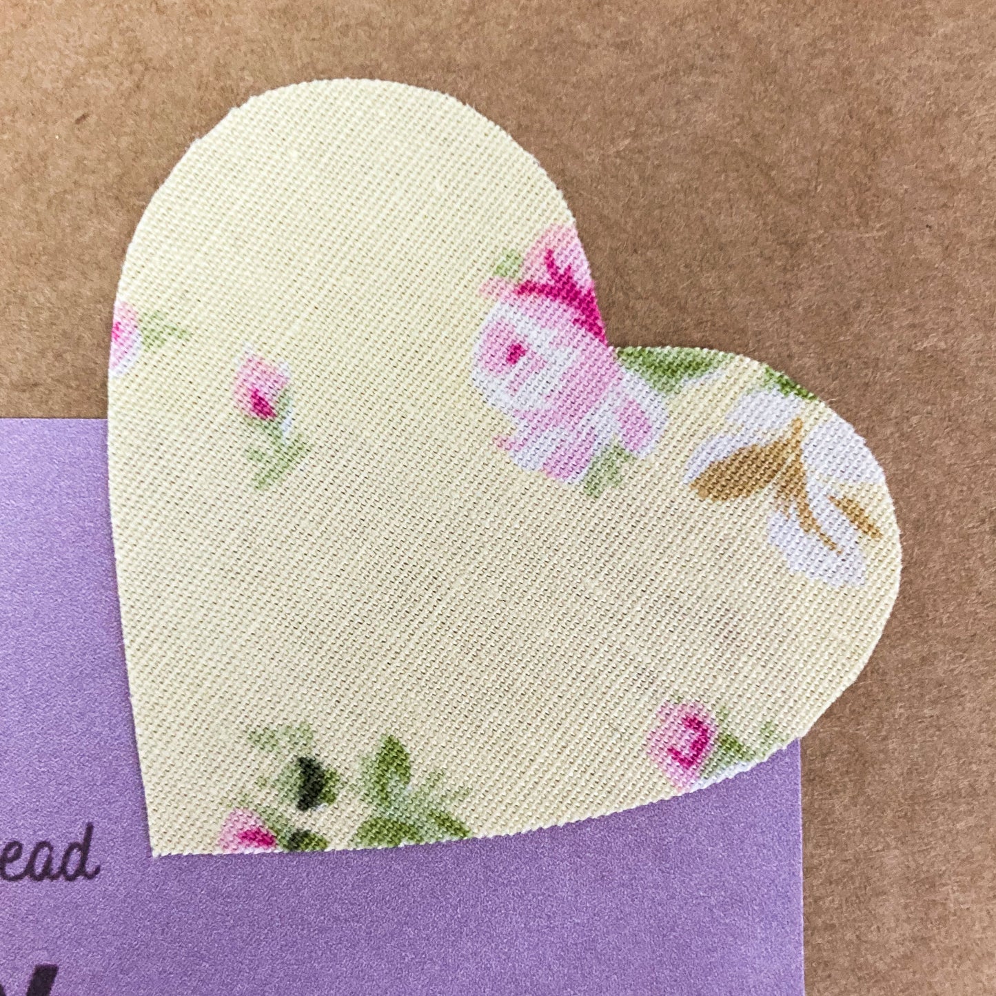 Lemon Floral fabric heart 1