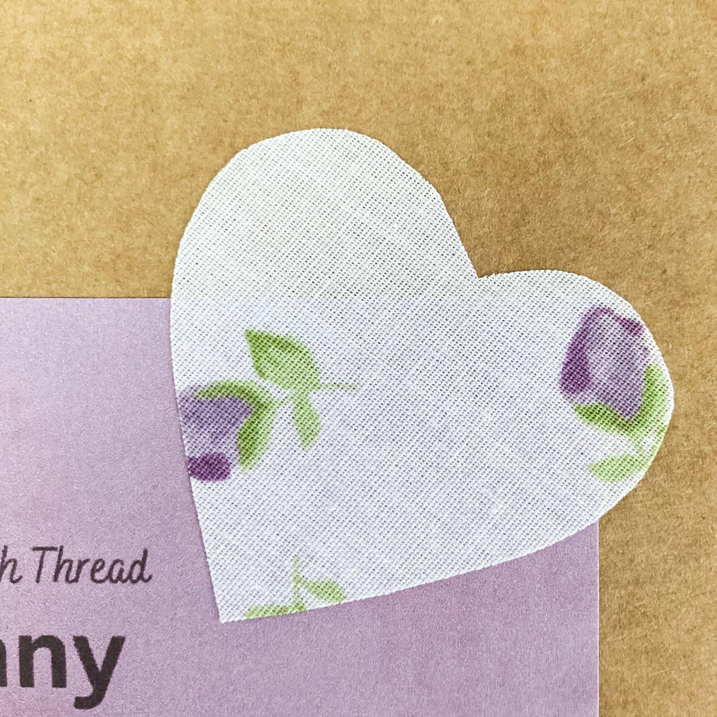 Lilac Floral heart of fabric