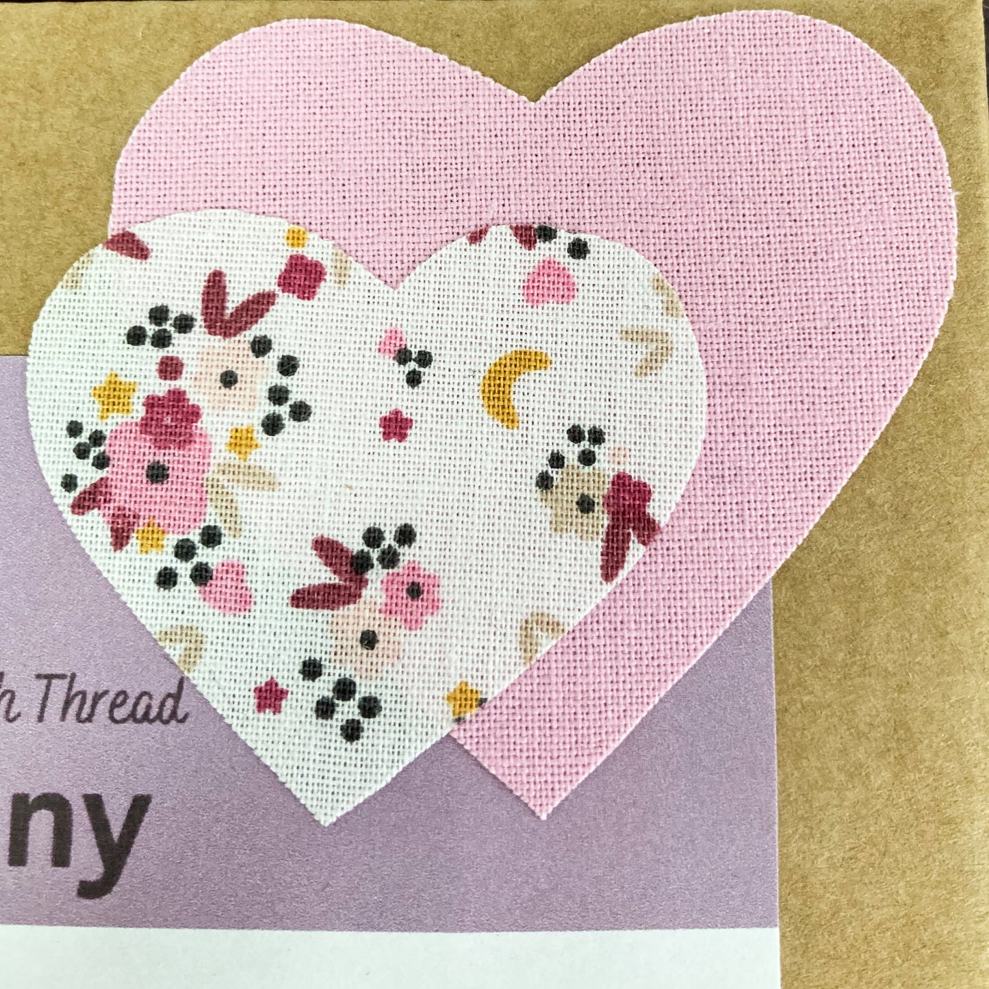 Pink & Pink Floral Fabric Hearts